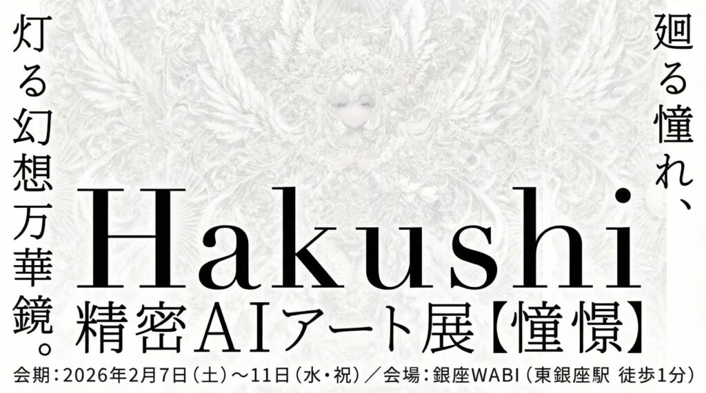 精密AIアート展【憧憬】｜精密AIアートクリエイターHakushi氏、初個展開催レポート